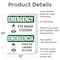 Signmission Eye Wash Station Bilingual, 12 in W x Rectangle, Aluminum OS-2PACK-EM-A-1218-L-10317 - alternate 2
